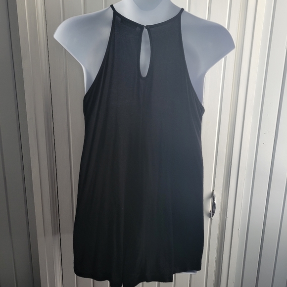 Black Crochet Neck Tank - Picture 2 of 5